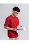 Oversized Red Basic Oversized T-Shirt